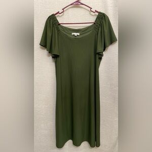 Signature by Robbie Bee Olive Green Dress